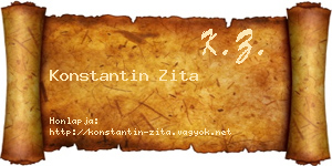 Konstantin Zita névjegykártya